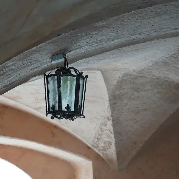 Fågelbur hängande lampa vitt vintage