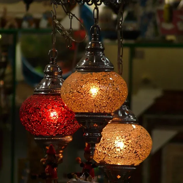 Fågelbur hängande lampa mångfärgad babyrum rose